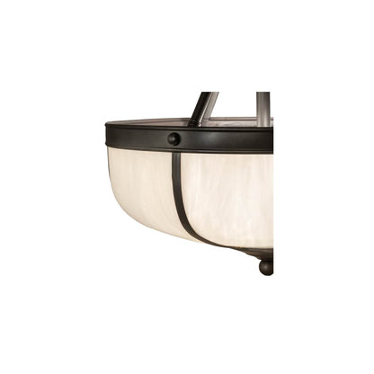 Arts and Crafts 3 Light 18" Wide Semi-Flush Bowl Ceiling Fixture - Craftsman Brown Finish