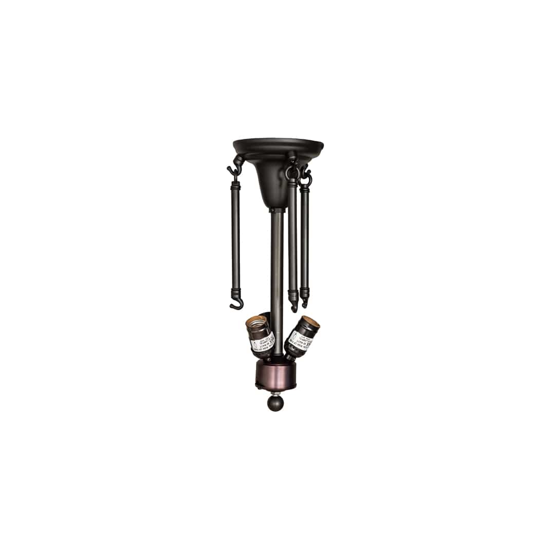 Arts and Crafts 3 Light 18" Wide Semi-Flush Bowl Ceiling Fixture - Craftsman Brown Finish