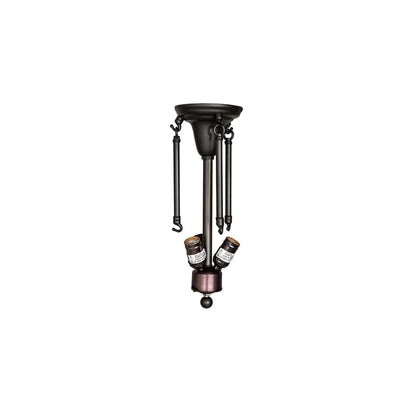 Arts and Crafts 3 Light 18" Wide Semi-Flush Bowl Ceiling Fixture - Craftsman Brown Finish