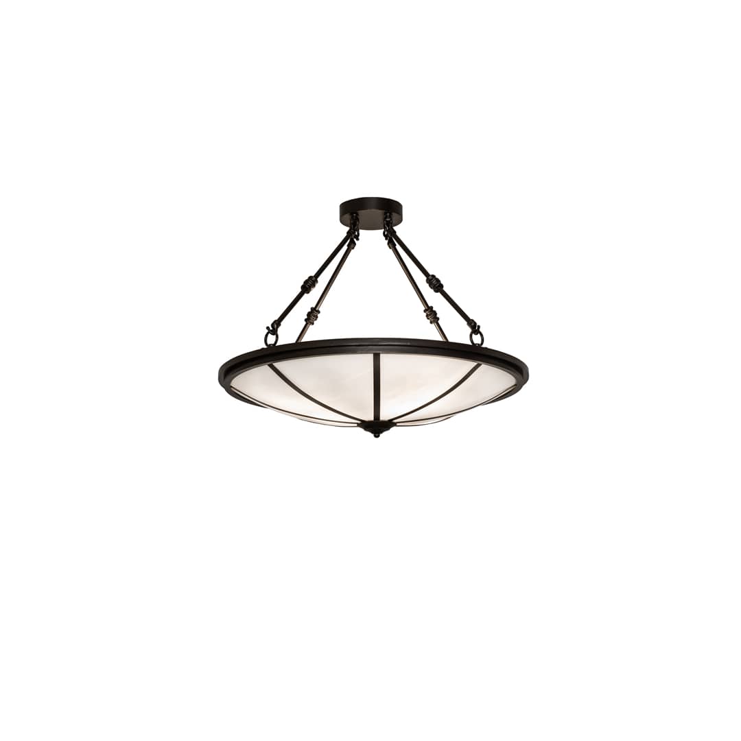 Commerce 3 Light 24" Wide Semi-Flush Bowl Ceiling Fixture