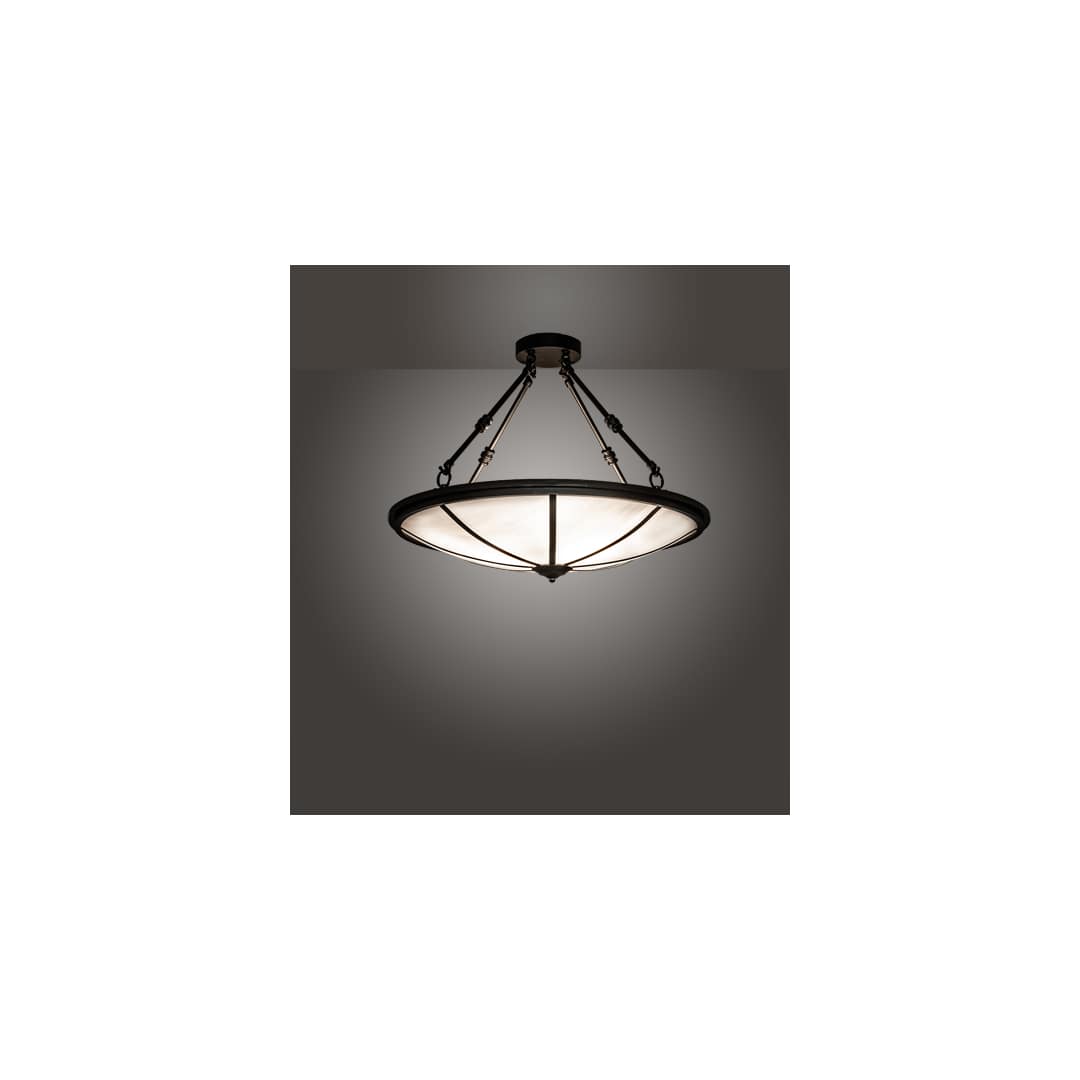 Commerce 3 Light 24" Wide Semi-Flush Bowl Ceiling Fixture