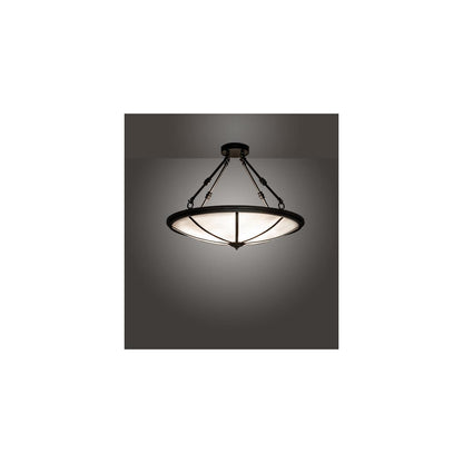 Commerce 3 Light 24" Wide Semi-Flush Bowl Ceiling Fixture
