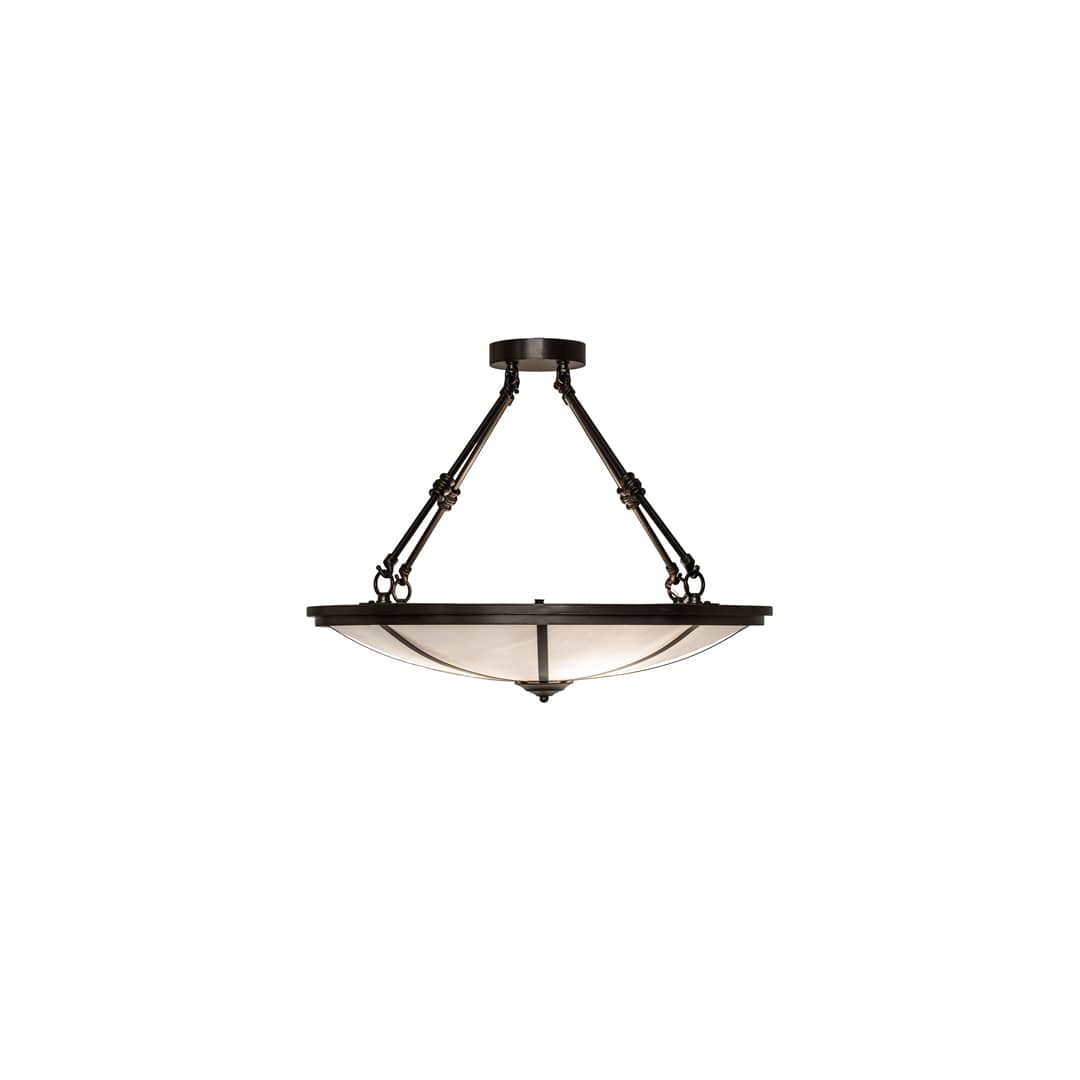 Commerce 3 Light 24" Wide Semi-Flush Bowl Ceiling Fixture