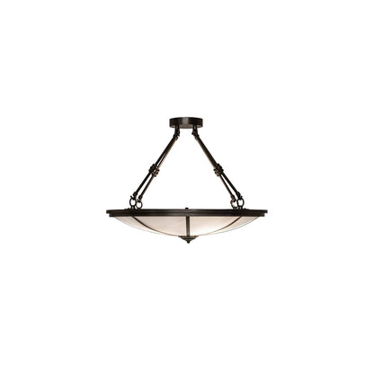 Commerce 3 Light 24" Wide Semi-Flush Bowl Ceiling Fixture