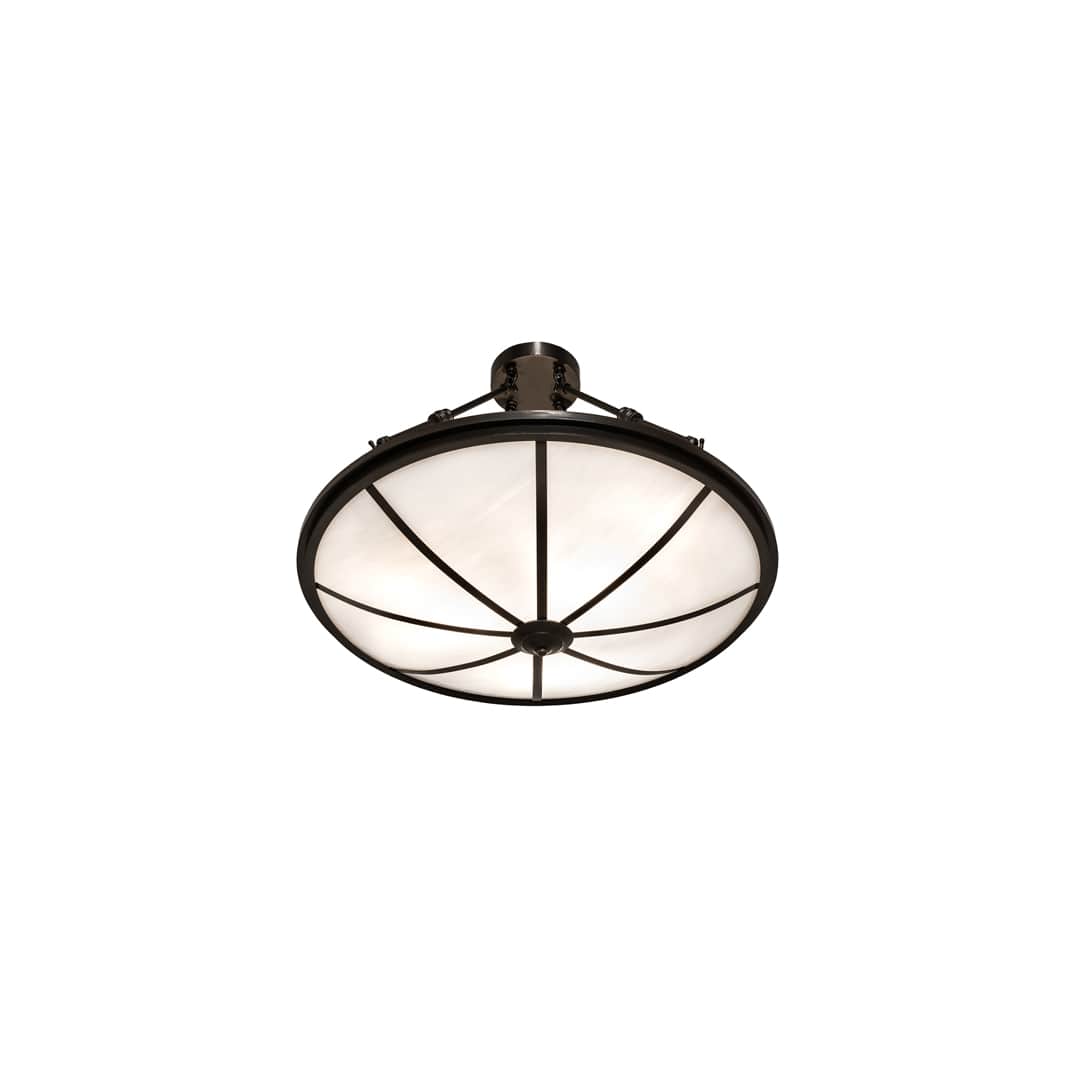Commerce 3 Light 24" Wide Semi-Flush Bowl Ceiling Fixture