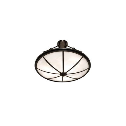 Commerce 3 Light 24" Wide Semi-Flush Bowl Ceiling Fixture
