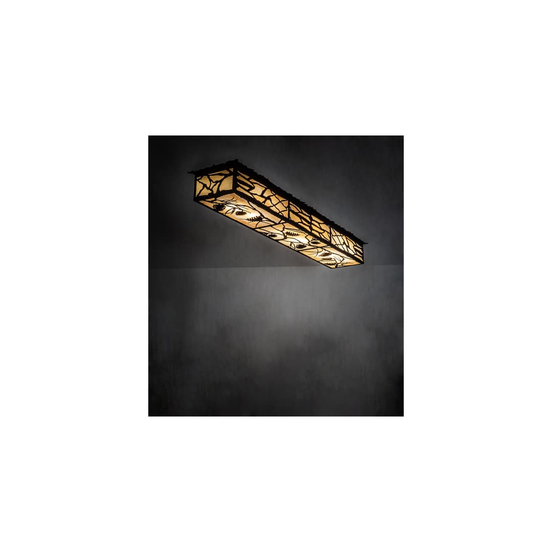 Whispering Pines 6 Light 63" Wide Flush Mount Ceiling Fixture
