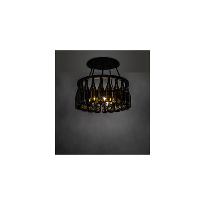 Tuscan Vineyard 6 Light 26" Wide Semi-Flush Drum Ceiling Fixture