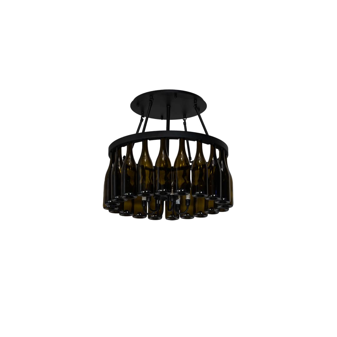 Tuscan Vineyard 6 Light 26" Wide Semi-Flush Drum Ceiling Fixture