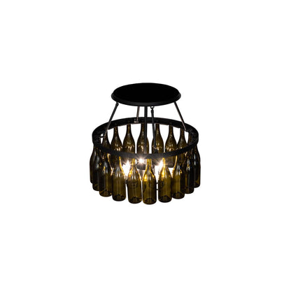 Tuscan Vineyard 6 Light 26" Wide Semi-Flush Drum Ceiling Fixture