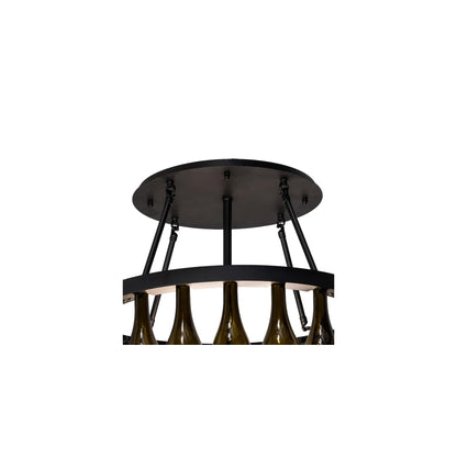 Tuscan Vineyard 6 Light 26" Wide Semi-Flush Drum Ceiling Fixture