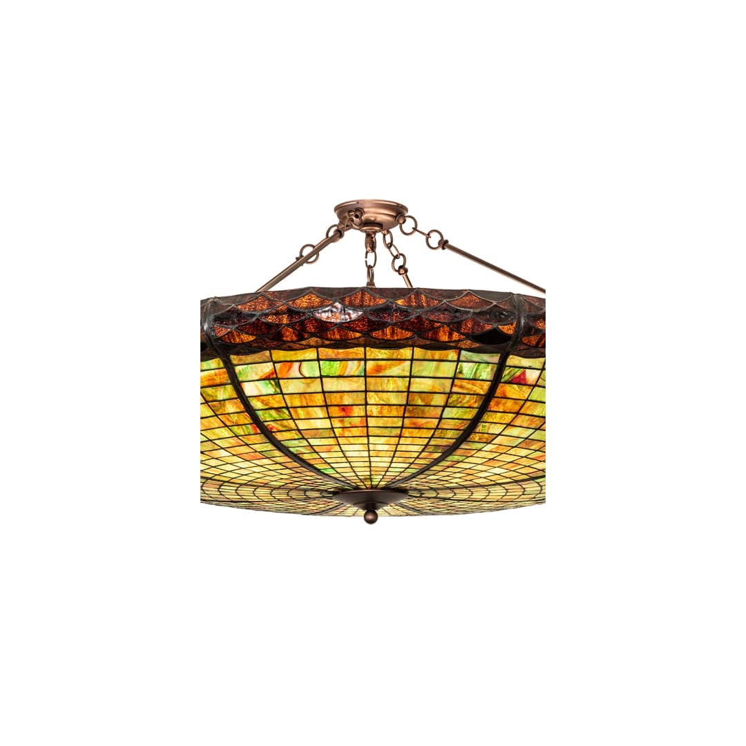 Greenbriar Oak 6 Light 48" Wide Semi-Flush Bowl Ceiling Fixture