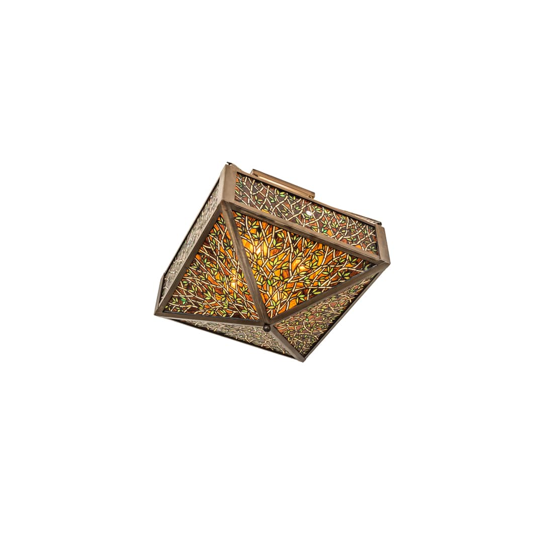 Bamboo 4 Light 33" Wide Semi-Flush Ceiling Fixture