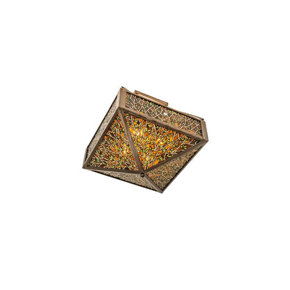 Bamboo 4 Light 33" Wide Semi-Flush Ceiling Fixture