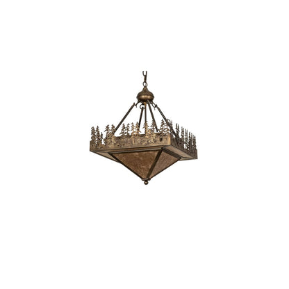 4 Light 27" Wide Abstract Pendant