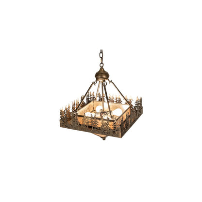 4 Light 27" Wide Abstract Pendant