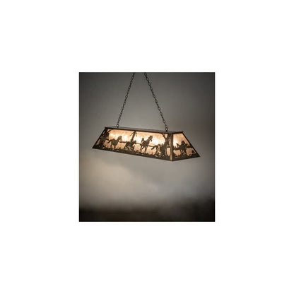 9 Light 60" Wide Billiard Linear Pendant