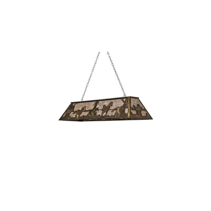 9 Light 60" Wide Billiard Linear Pendant