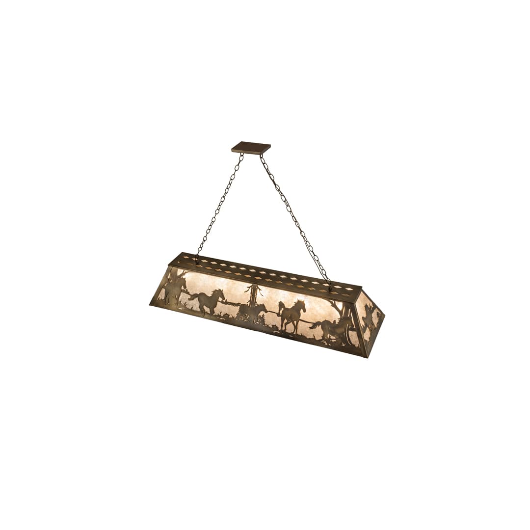9 Light 60" Wide Billiard Linear Pendant