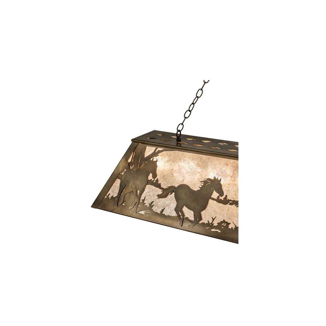 9 Light 60" Wide Billiard Linear Pendant