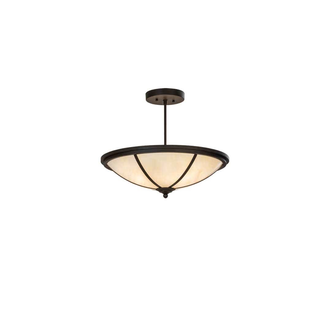 Commerce 4 Light 20" Wide Semi-Flush Bowl Ceiling Fixture - Cafe-Noir / Oil Rubbed Bronze Finish