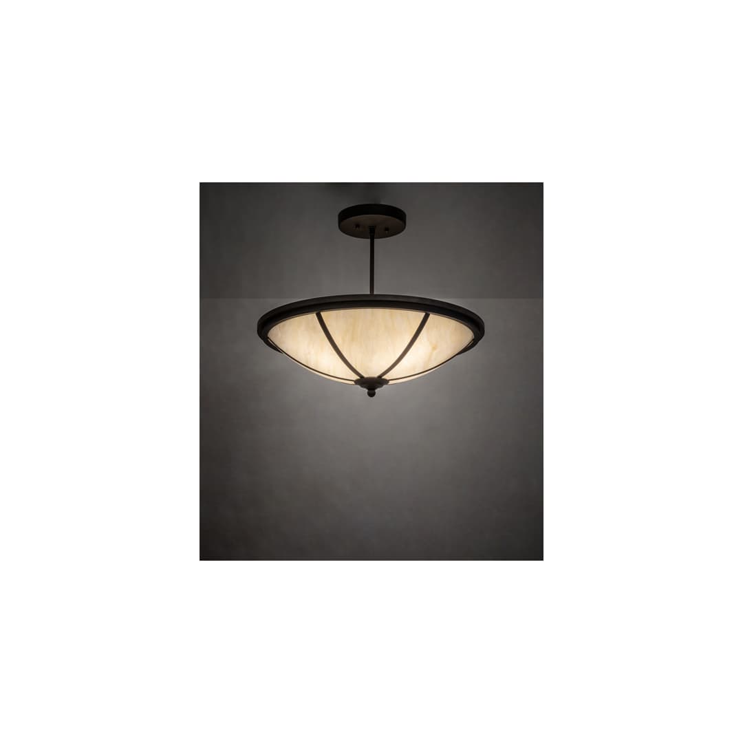 Commerce 4 Light 20" Wide Semi-Flush Bowl Ceiling Fixture - Cafe-Noir / Oil Rubbed Bronze Finish