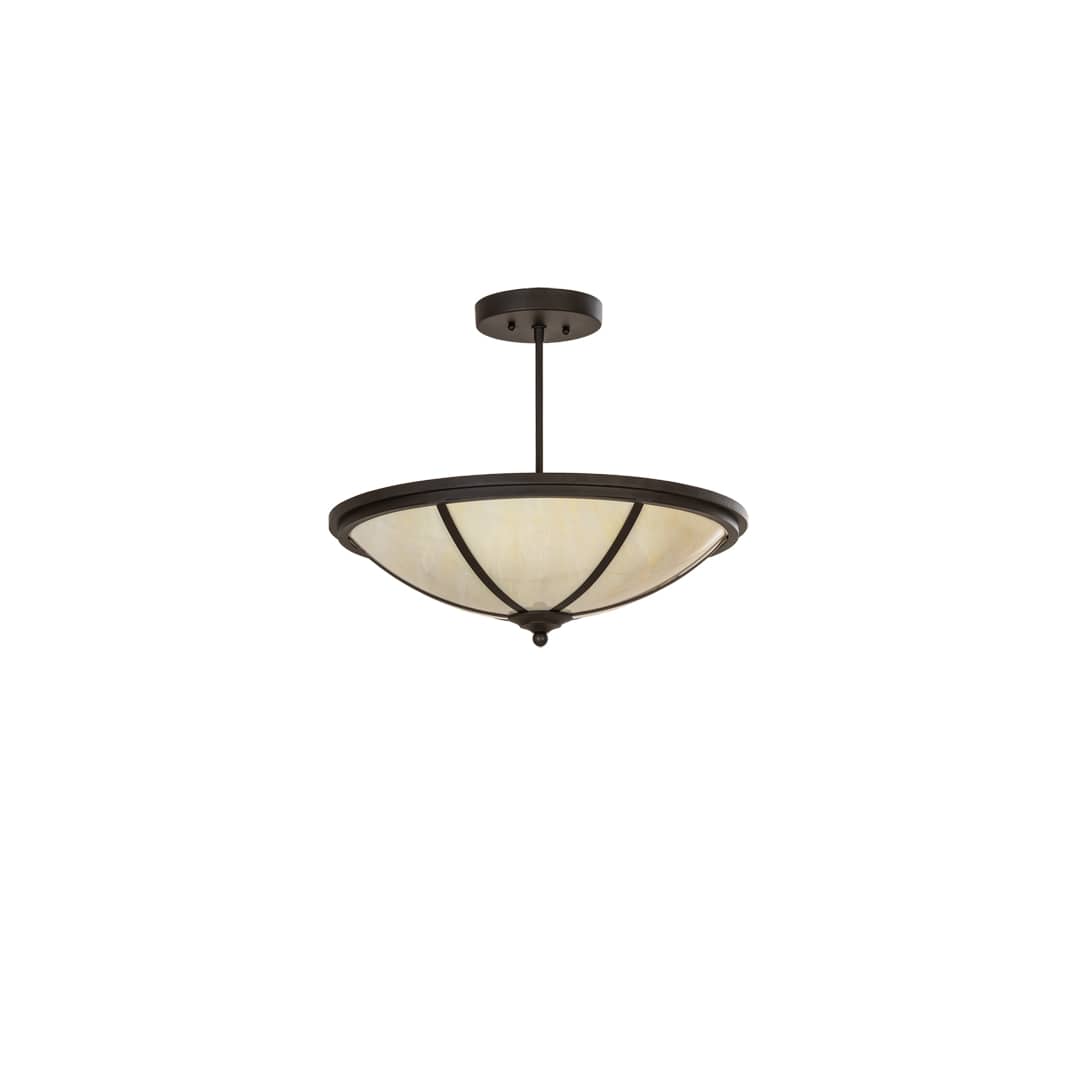 Commerce 4 Light 20" Wide Semi-Flush Bowl Ceiling Fixture - Cafe-Noir / Oil Rubbed Bronze Finish