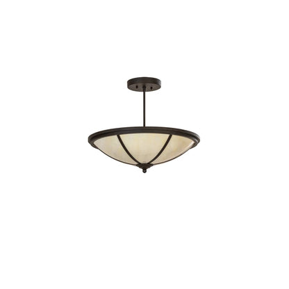 Commerce 4 Light 20" Wide Semi-Flush Bowl Ceiling Fixture - Cafe-Noir / Oil Rubbed Bronze Finish