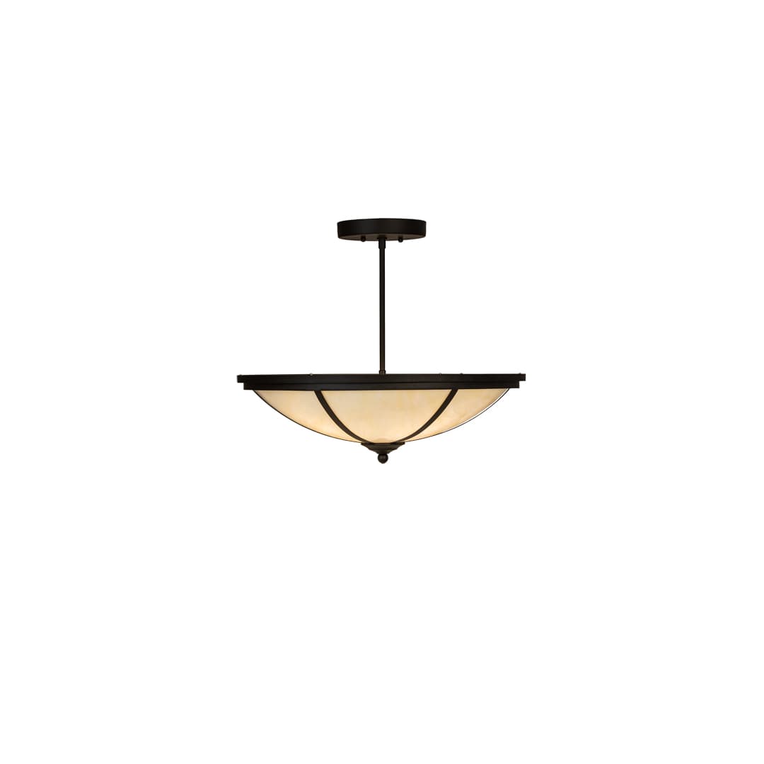 Commerce 4 Light 20" Wide Semi-Flush Bowl Ceiling Fixture - Cafe-Noir / Oil Rubbed Bronze Finish