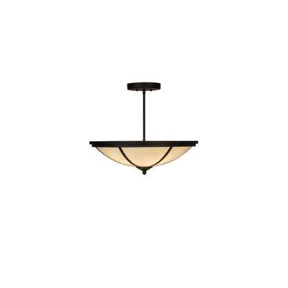 Commerce 4 Light 20" Wide Semi-Flush Bowl Ceiling Fixture - Cafe-Noir / Oil Rubbed Bronze Finish