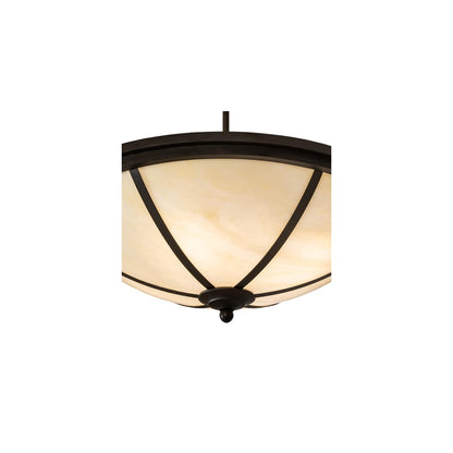 Commerce 4 Light 20" Wide Semi-Flush Bowl Ceiling Fixture - Cafe-Noir / Oil Rubbed Bronze Finish