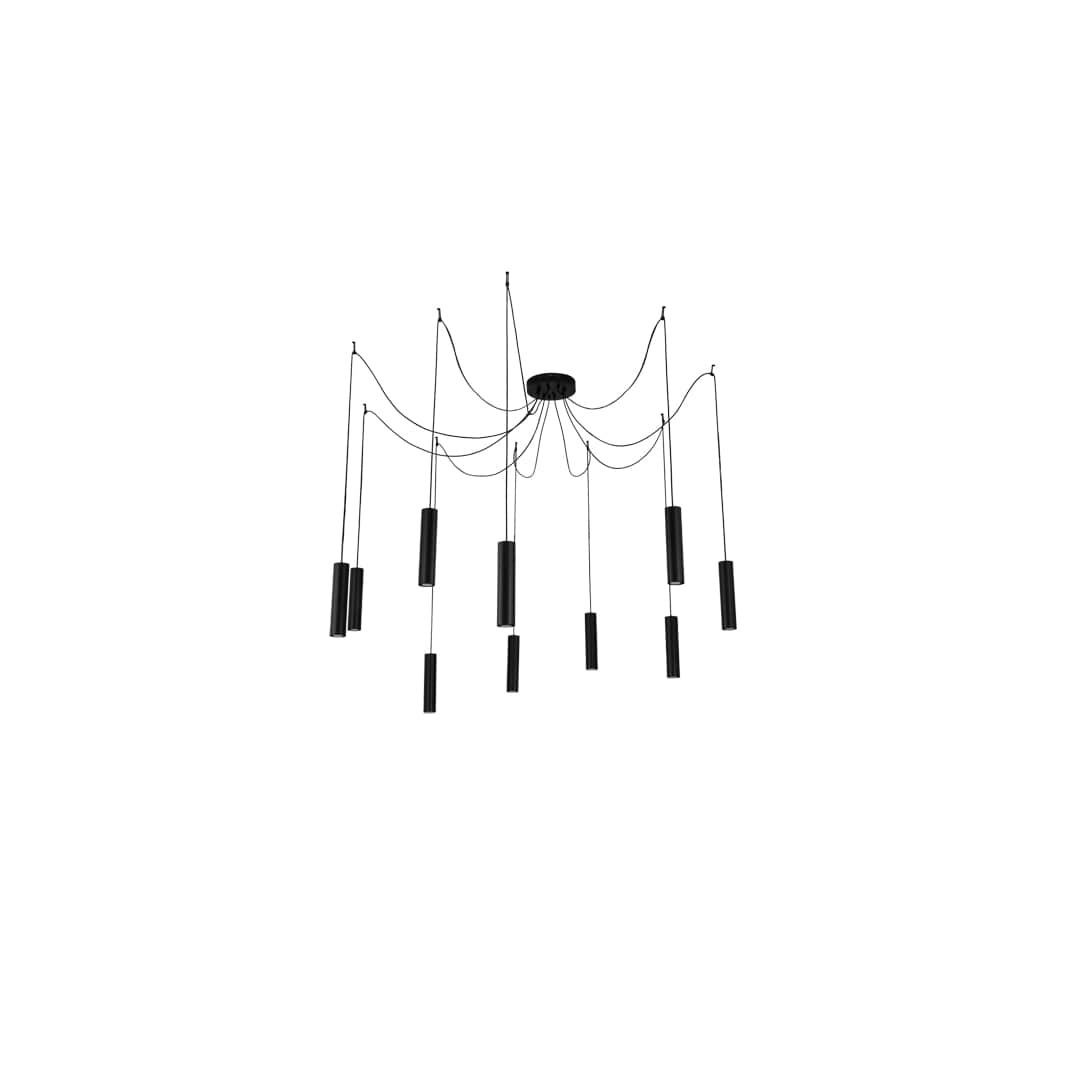 10 Light 214" Wide Suspension Multi Light Pendant