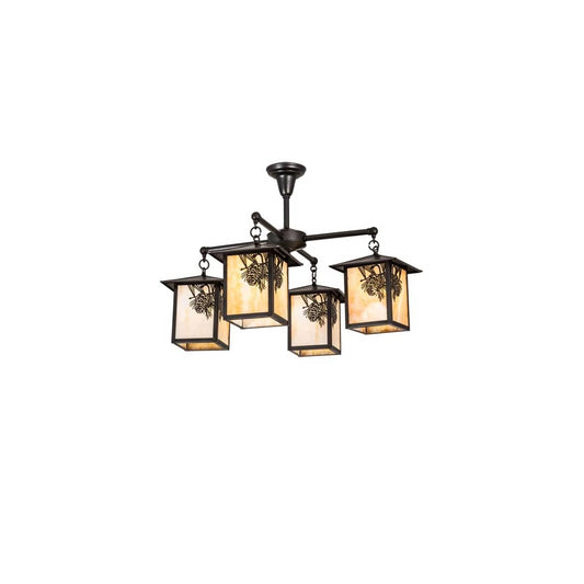 Seneca Winter Pine 4 Light 32" Wide Chandelier