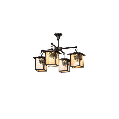 Seneca Winter Pine 4 Light 32" Wide Chandelier