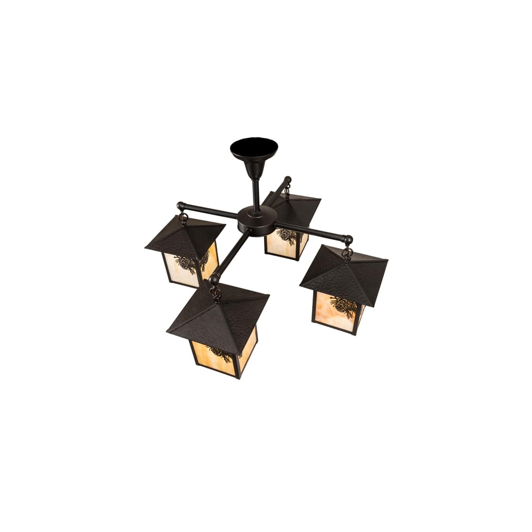 Seneca Winter Pine 4 Light 32" Wide Chandelier