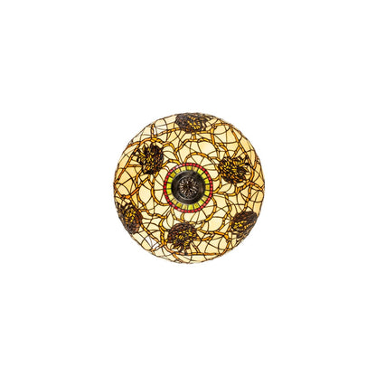 Pinecone 4 Light 40" Tall Semi-Flush Bowl Ceiling Fixture - Antique Copper Finish