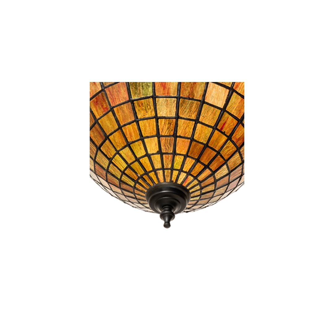 Greenbriar Oak 3 Light 22" Wide Semi-Flush Ceiling Fixture