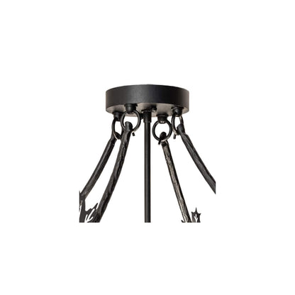 Greenbriar Oak 3 Light 22" Wide Semi-Flush Ceiling Fixture