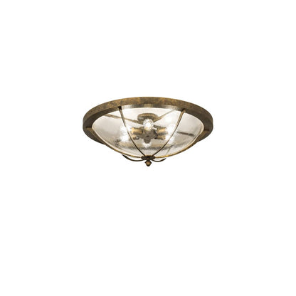 Dominga 6 Light 30" Wide Flush Mount Bowl Ceiling Fixture - Dark Smoke Finish