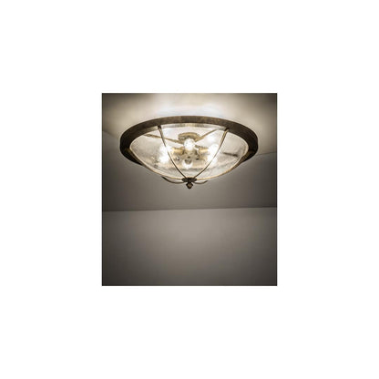 Dominga 6 Light 30" Wide Flush Mount Bowl Ceiling Fixture - Dark Smoke Finish