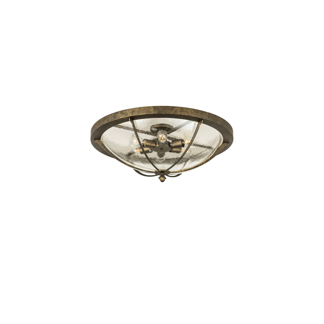 Dominga 6 Light 30" Wide Flush Mount Bowl Ceiling Fixture - Dark Smoke Finish