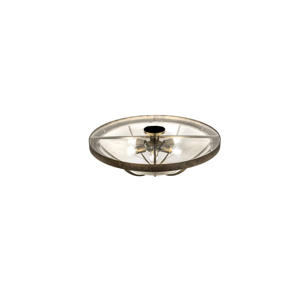 Dominga 6 Light 30" Wide Flush Mount Bowl Ceiling Fixture - Dark Smoke Finish