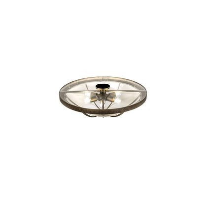 Dominga 6 Light 30" Wide Flush Mount Bowl Ceiling Fixture - Dark Smoke Finish