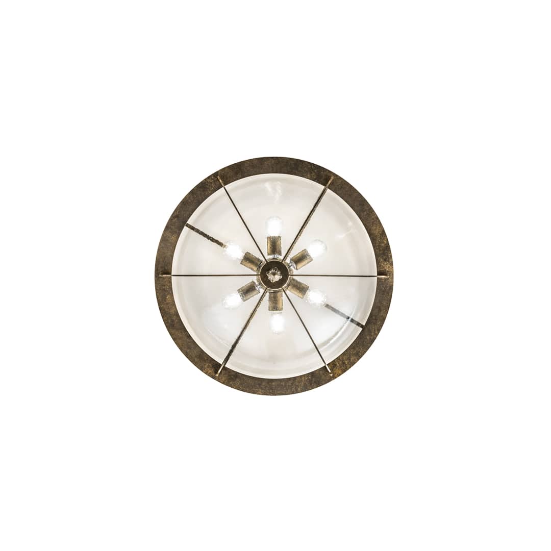 Dominga 6 Light 30" Wide Flush Mount Bowl Ceiling Fixture - Dark Smoke Finish