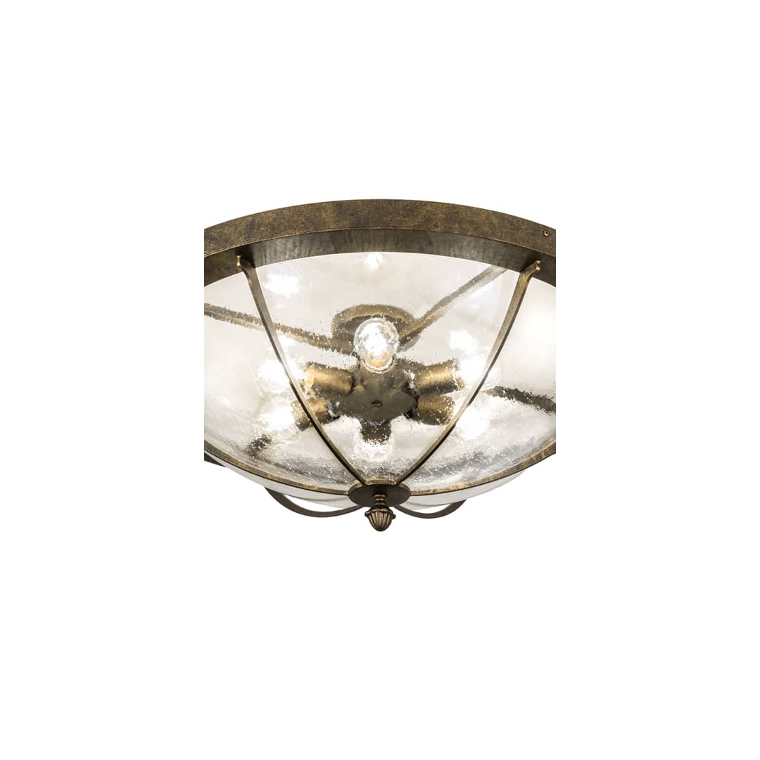 Dominga 6 Light 30" Wide Flush Mount Bowl Ceiling Fixture - Dark Smoke Finish