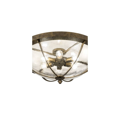 Dominga 6 Light 30" Wide Flush Mount Bowl Ceiling Fixture - Dark Smoke Finish