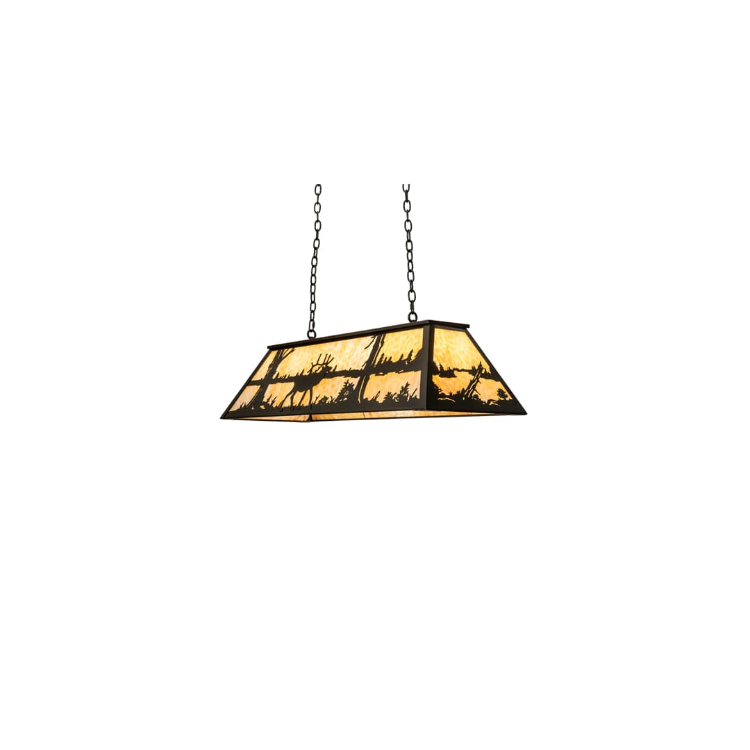 6 Light 48" Wide Billiard Linear Pendant
