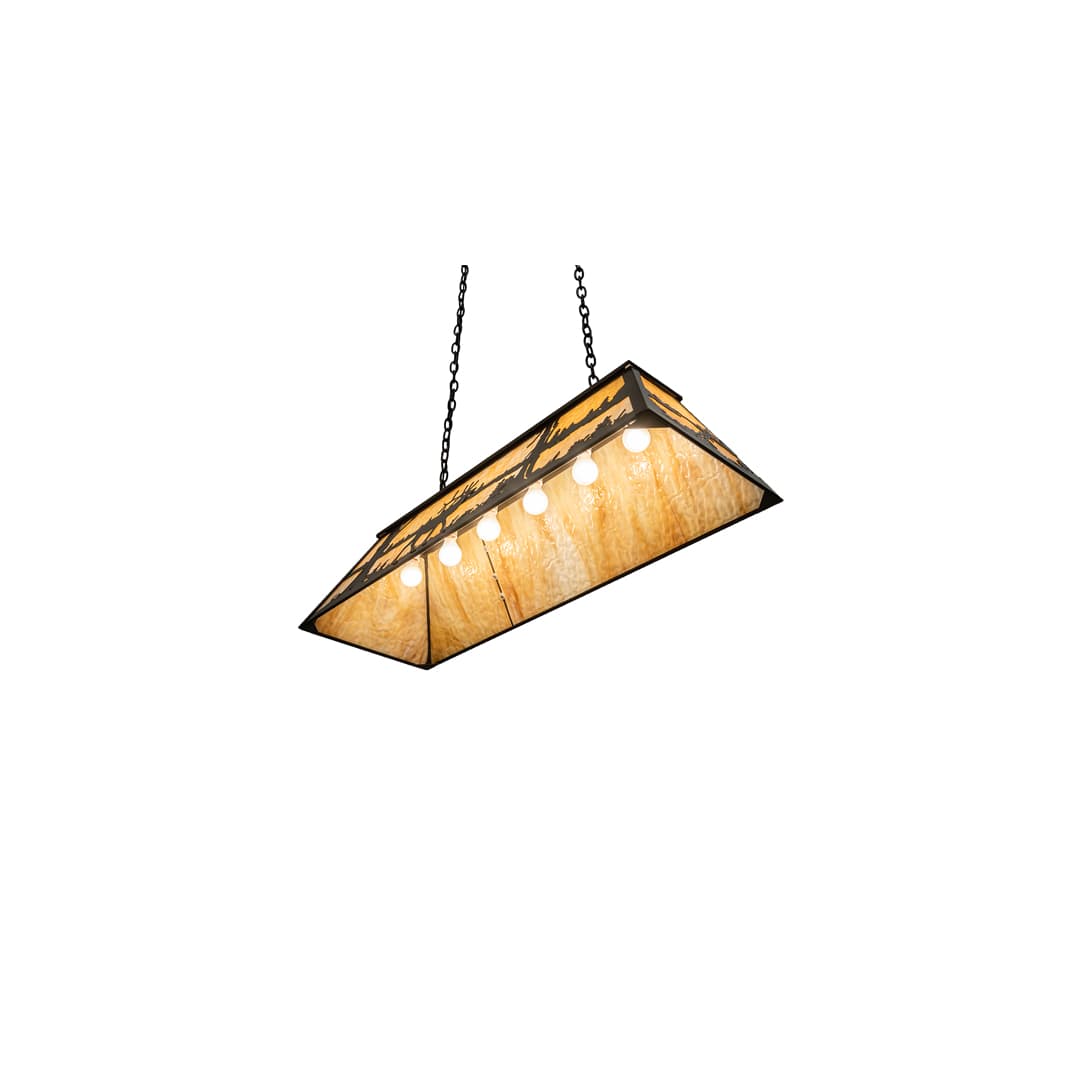 6 Light 48" Wide Billiard Linear Pendant