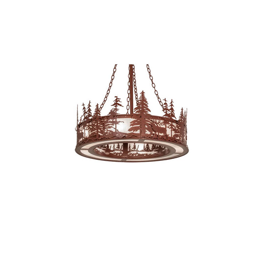 8 Light 36" Wide Abstract Pendant