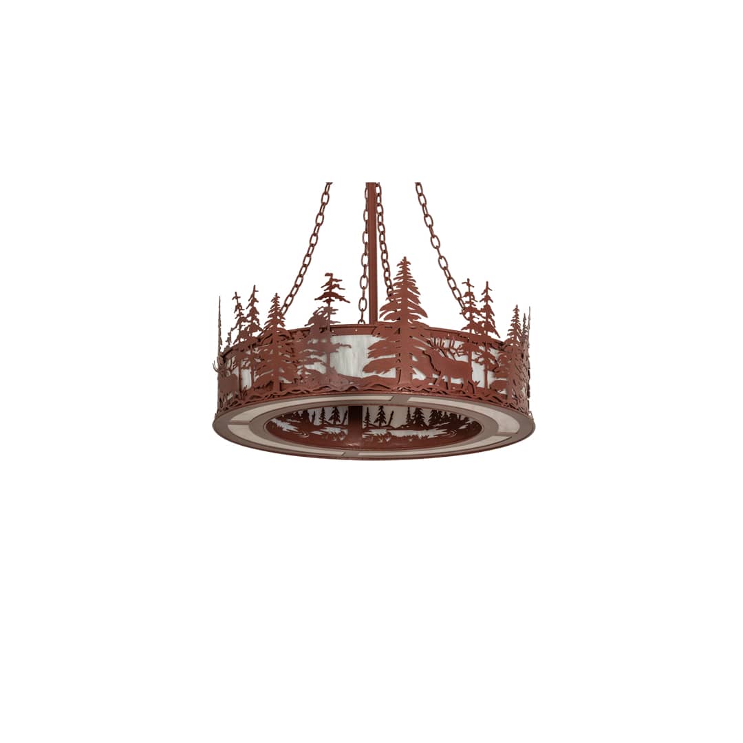 8 Light 36" Wide Abstract Pendant